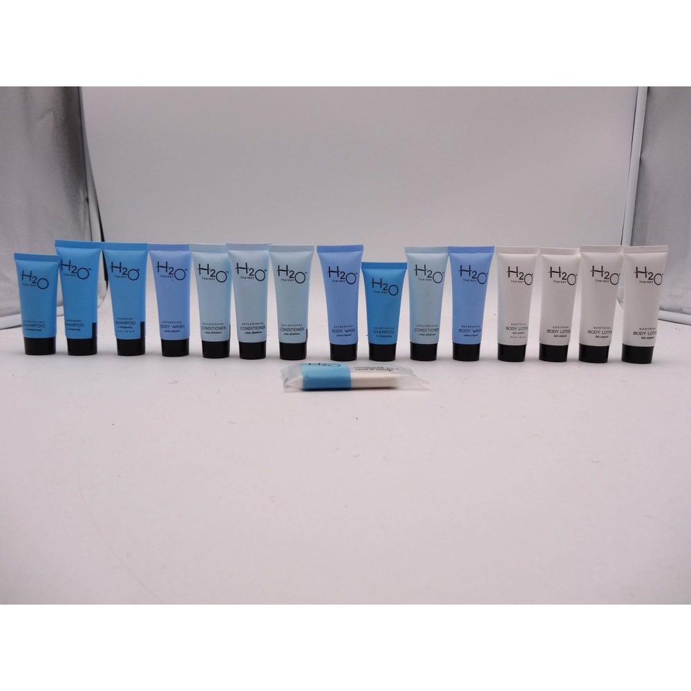 H2O Therapy Shampoo Conditioner Body Wash Travel Size NEW 15 pcs‎